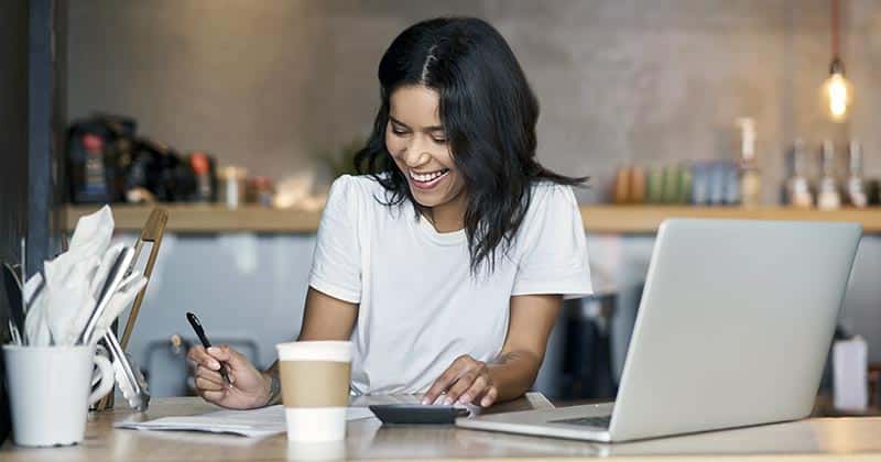 Woman taking notes